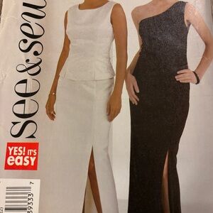 Vintage See&Sew B4426 Yes it’s Easy Evening Top Skirt Set sizes 18-22 Uncut